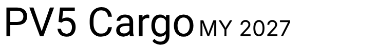 PV5 Cargo MY27